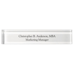 Personalized Professional Business Corporate Nameplate