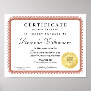Personalized Professional diploma certificate Poster