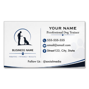 Personalized Professional Dog Training Magnetic Business Card