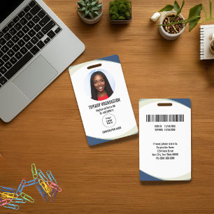 Personalized Professional Employee Photo ID Badge