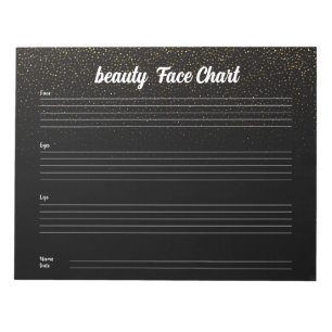 Personalized professional Makeup Face Chart Notepad