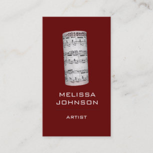 Personalized Professional Musician Business Cart Card