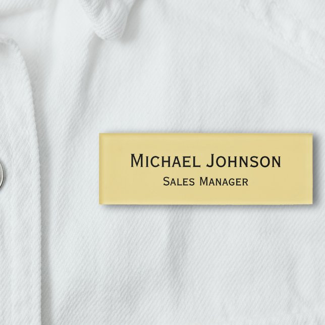 Personalized Professional Rich Faux Gold Magnetic Name Tag (Personalized Professional Rich Faux Gold Magnetic Name Tag)