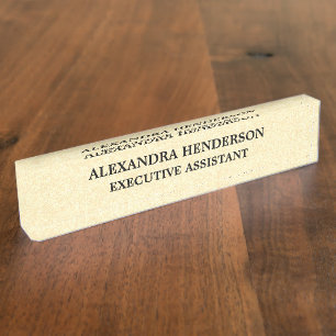 Personalized Professional Stone Texture Print  Nameplate