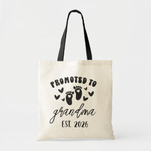 Personalized Promoted To Grandma Sweatshirt ~ Est  Tote Bag