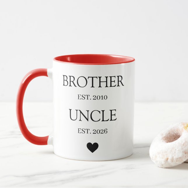 Personalized Promoted to Uncle  Mug (With Donut)