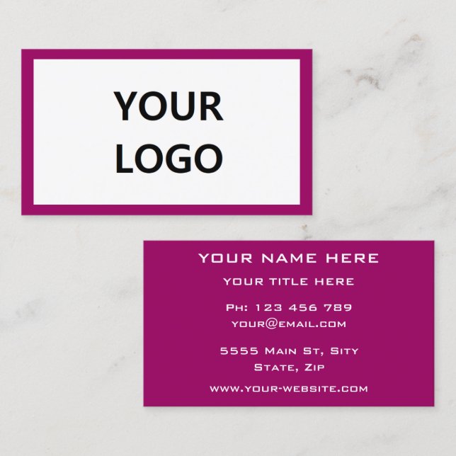Personalized Promotional Business Cards Example (Front/Back)
