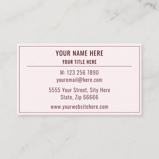 Personalized Promotional Business Cards Example (Front)