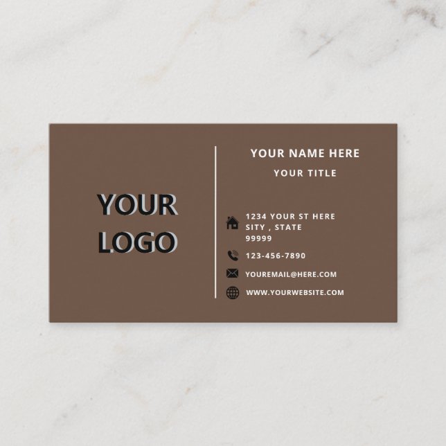 Personalized Promotional Business Cards Example (Front)