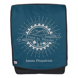 Personalized Prone to Wander Traveller Backpack