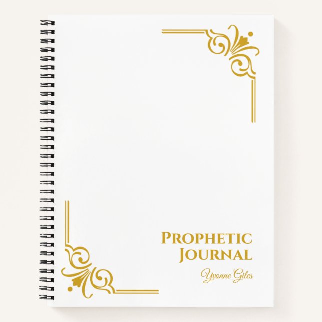 Personalized Prophetic Journal Spiral Notebook (Front)