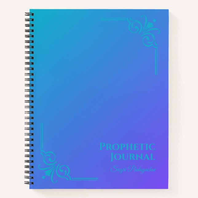 Personalized Prophetic Journal Spiral Notebook (Front)