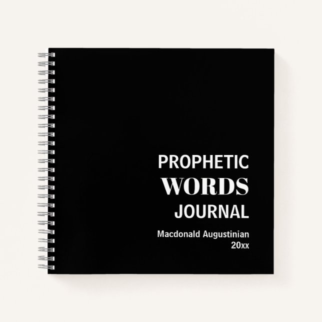Personalized Prophetic Words Journal (Front)