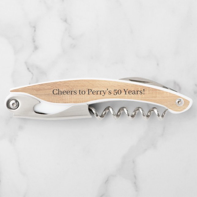 Personalized Proposal Bachelor Party Weddings Gift Corkscrew (Front)