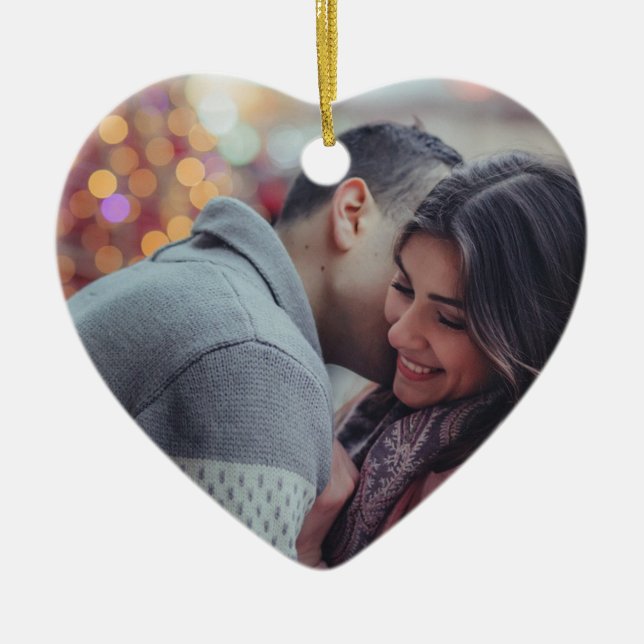 Personalized Proposal Christmas Ornament (Front)