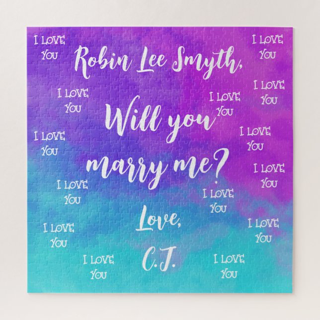 Personalized Proposal Jigsaw Puzzle (Vertical)