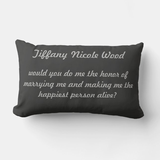 Personalized proposal pillow (Front)