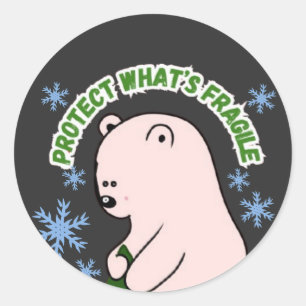 Personalized Protect What's Fragile Classic Round Sticker