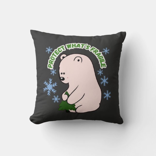 Personalized Protect What's Fragile Throw Pillow (Front)