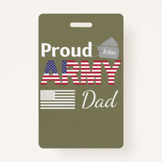 Personalized Proud Army Family Dad Badge