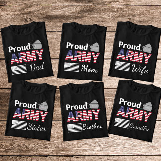 Personalized Proud Army Family Dad T-Shirt