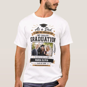 Personalized Proud Dad Graduation Custom T-Shirt