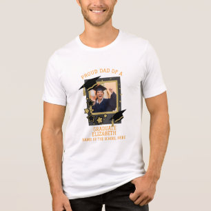 Personalized Proud Dad of a Graduate Photo Tri-Blend Shirt