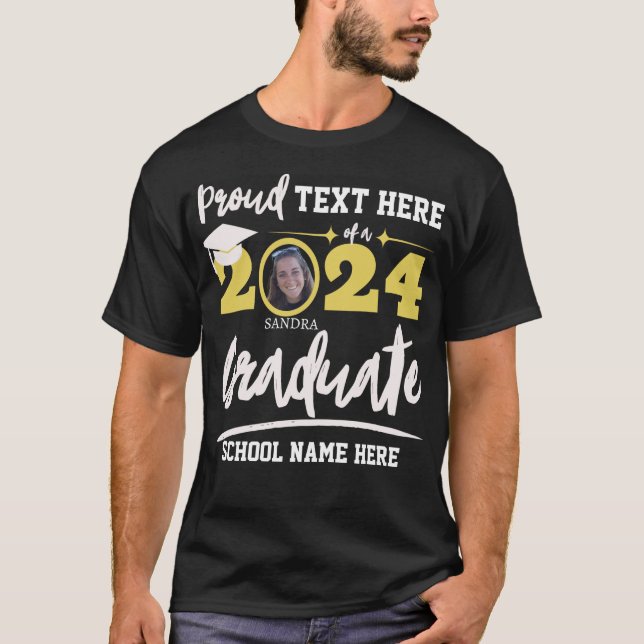 Personalized Proud Family Graduation Class of 2024 T-Shirt (Front)