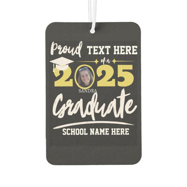 Personalized Proud Family Graduation Class of 2025 Air Freshener (Back)
