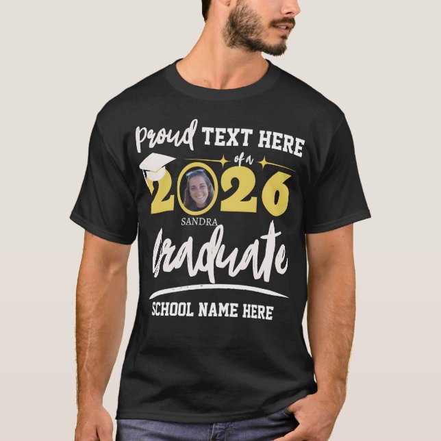 Personalized Proud Family Graduation Class of 2026 T-Shirt (Front)