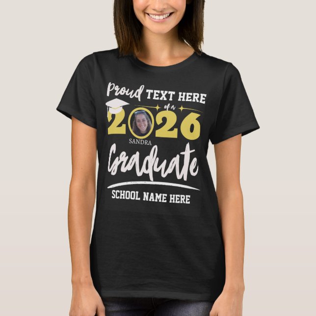 Personalized Proud Family Graduation Class of 2026 T-Shirt (Front)