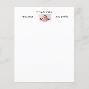 Personalized Proud Grandma New Baby Newborn Photo