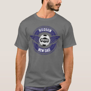 Personalized Proud New Dad Soccer Theme T-Shirt