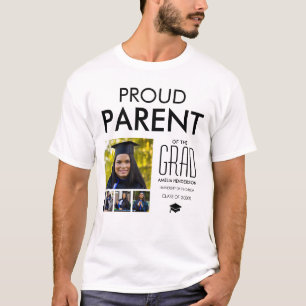 Personalized Proud Parent Of   Photo Collage T-Shirt