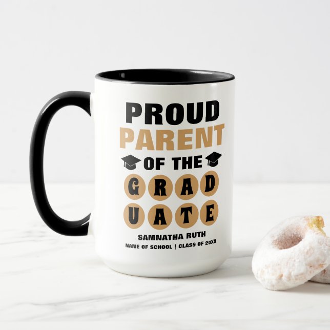 Personalized Proud Parent Of The Graduate Mug (With Donut)