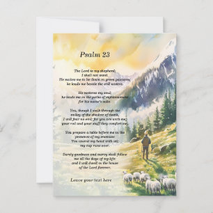 Personalized Psalm 23 With Shepherd Imagery Postcard