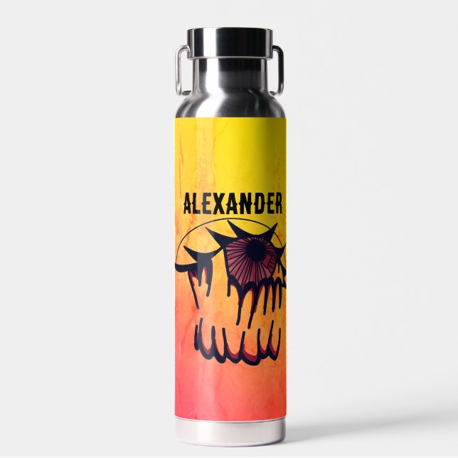 Personalized Psychedelic Bloodshot Vision Water Bottle (Front)