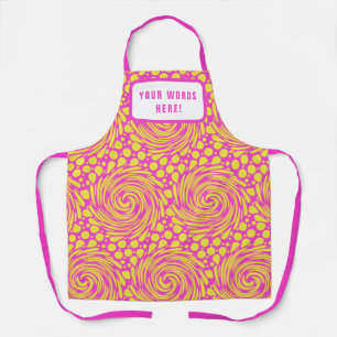 Personalized Psychedelic Pink Yellow Apron