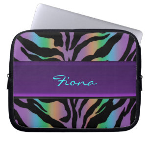 Personalized Psychedelic Rainbow Zebra Skin Sleeve