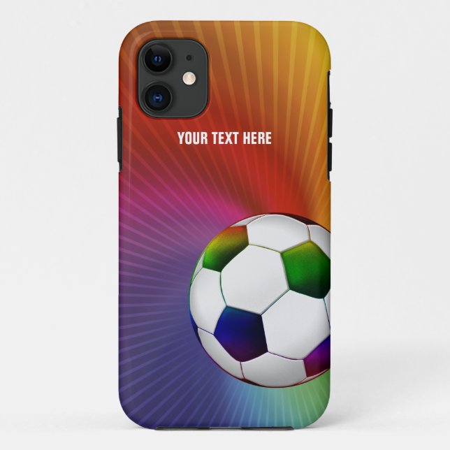 Personalized Psychedelic Soccer Case-Mate iPhone Case (Back)