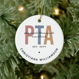 Personalized PTA Physical Therapist Assistant Ceramic Ornament