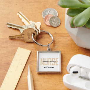 Personalized Public health nurse RN gifts Keychain