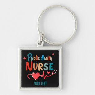 Personalized Public health nurse RN gifts Keychain