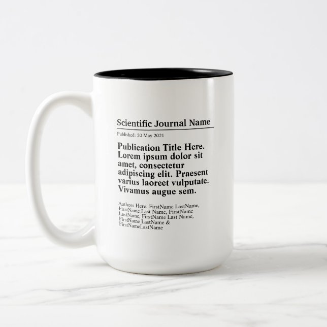 Personalized Publication Two-Tone 15oz Mug (Left)