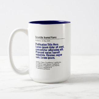 Personalized Publication Two-Tone 15oz Mug - Blue