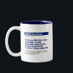 Personalized Publication Two-Tone Mug - Blue<br><div class="desc">A personalized gift to celebrate your published paper! The perfect gift for co-authors,  colleagues,  and academics who published a scientific paper. Customize with the scientific journal,  publication title,  authors and abstract.</div>