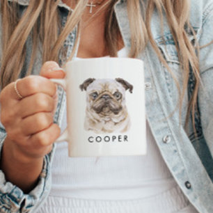 Personalized Pug Dog Name Dog Lover Gift Mug