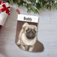 Personalized Pug Dog Photo and Your Pug Dog Name