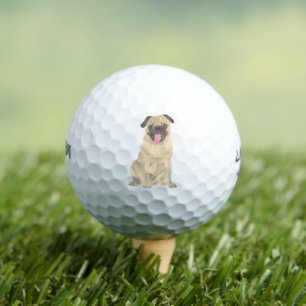 Personalized Pug Golf Balls