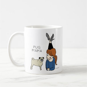 Personalized Pug Mama Coffee Mug